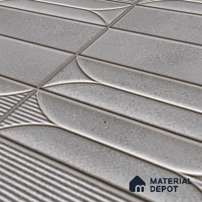Faux Subway  Tile TL 07239 B Boat 1006 1 ft x 1 ft Ceramic Glossy Finish - 9 mm  | 2 mm Spacer is Mandatory | Please Expect a Slight Variation of Pattern (Sample)